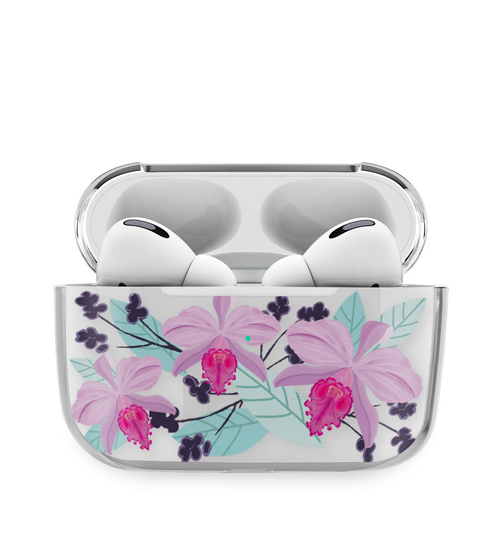 Airpods Pro case with orchids design - Chaló Chaló